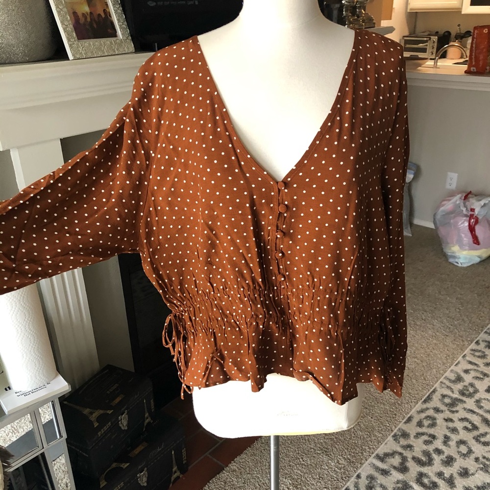 H&M cropped dress shirt
